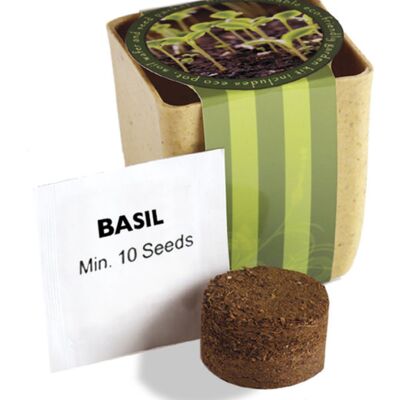 Flower Pot Set With Basil Seeds Thumbnail
