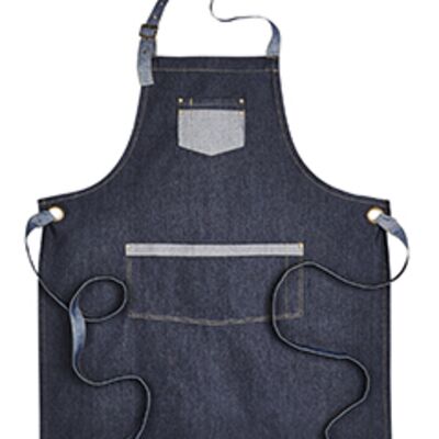 Unisex Domain Contrast Denim Bib Apron Thumbnail