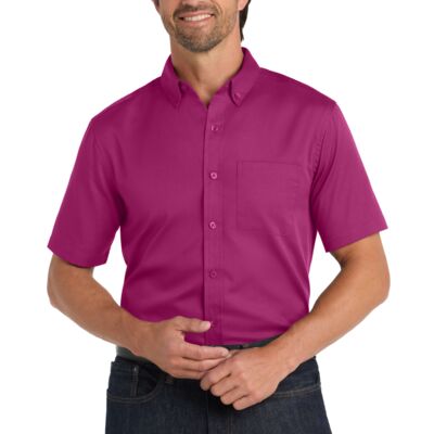 Short Sleeve SuperPro ™ React ™ Twill Shirt Thumbnail